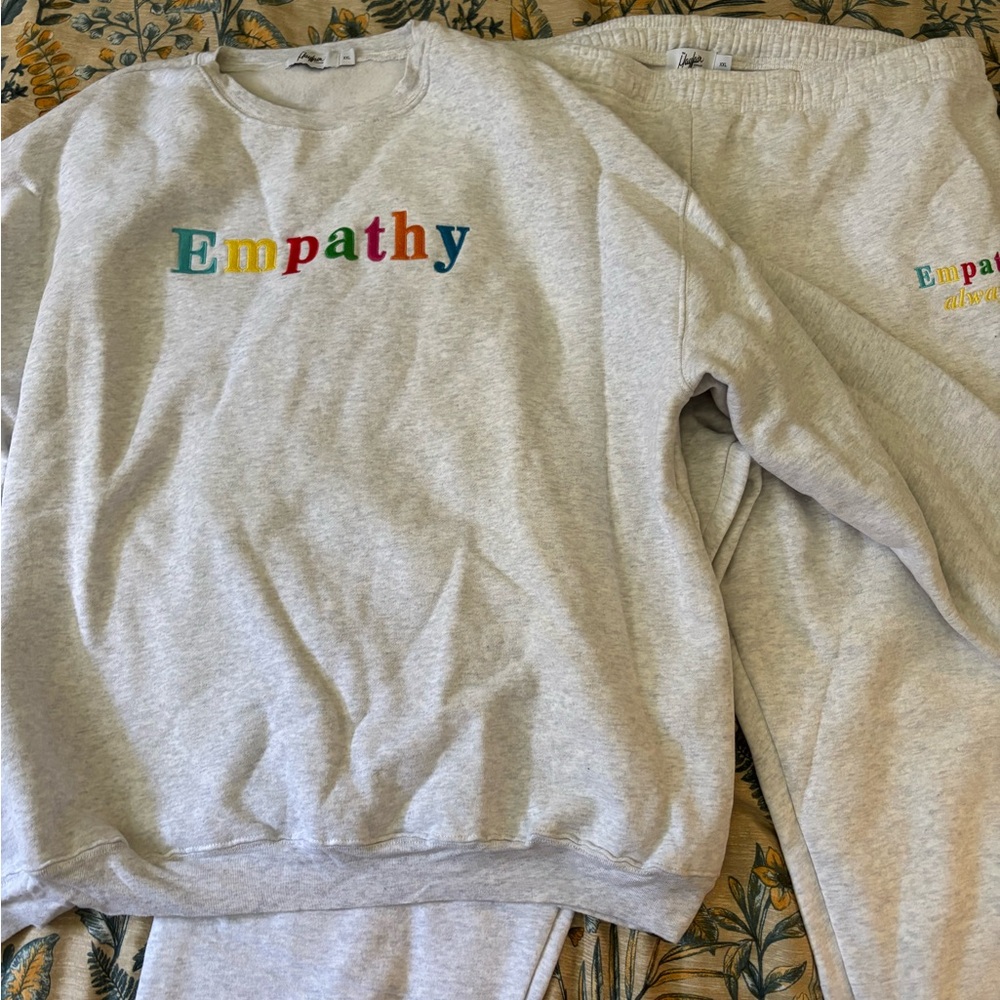THE MAYFAIR GROUP - Empathy Always sweat set. Size XXL for both. Never worn.
